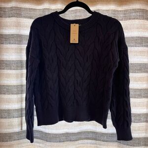 Pink Rose Blue Chunky Knit‎ Sweater Size Medium